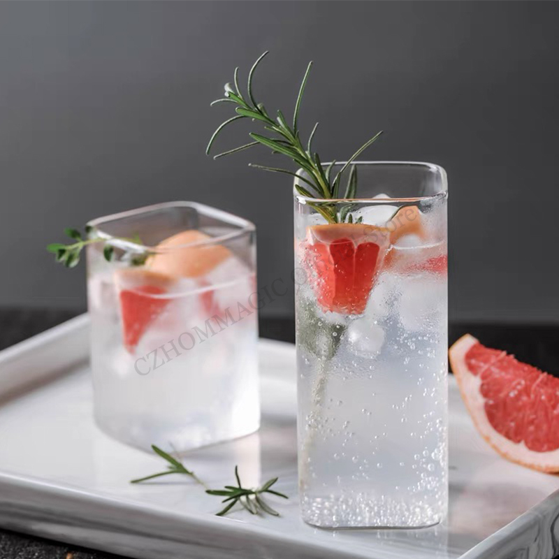 Coffee Tea Drinks - 6/4/2/1Pcs Square Glass Cup Coffee Mug