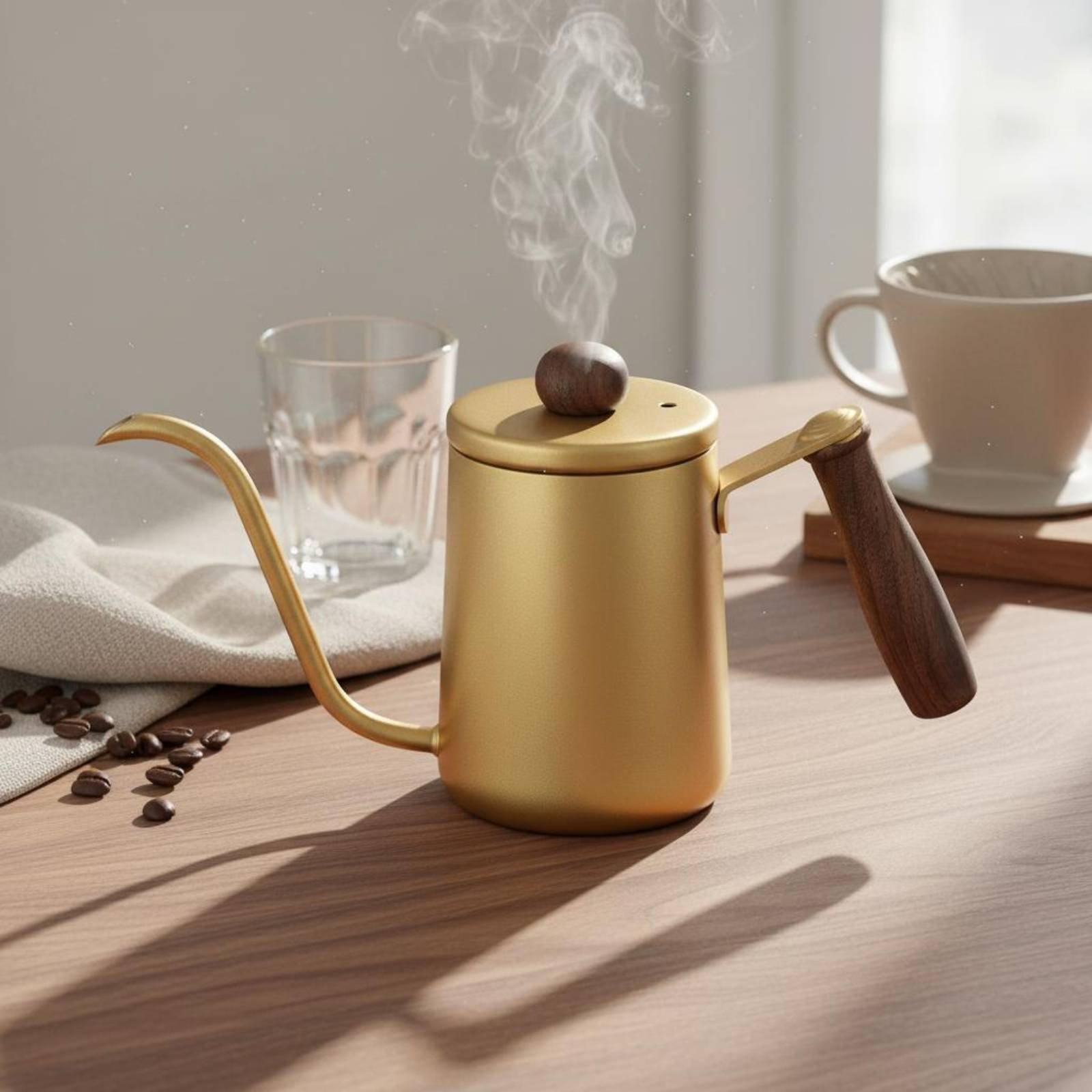 Coffee Tea Pots - Japanese Style Coffee Kettle Wood Handle