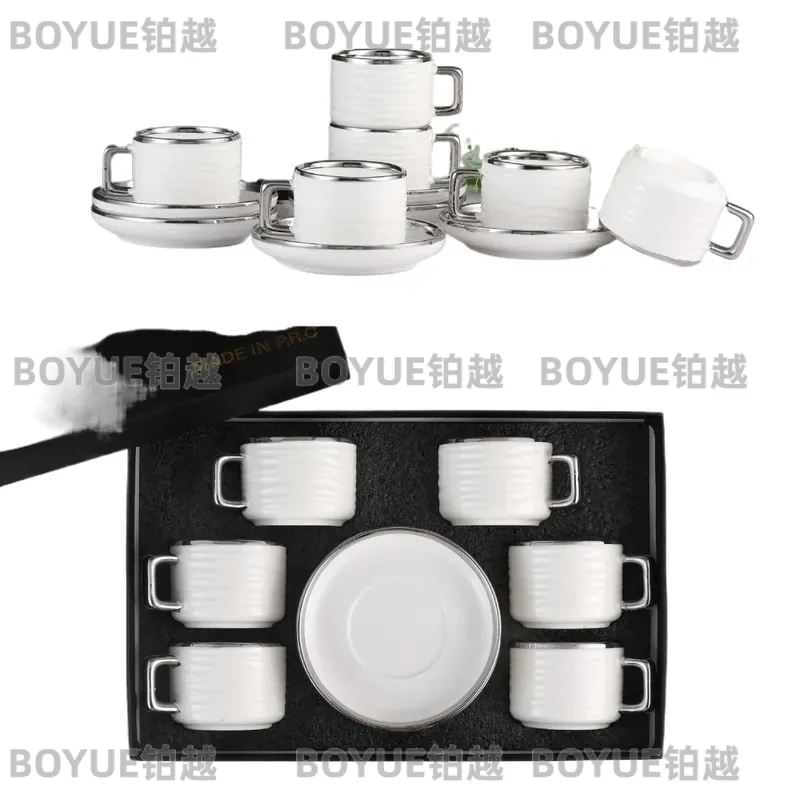 Coffee Tea Drinks - Luxury Ceramic Coffee Cup and Saucer