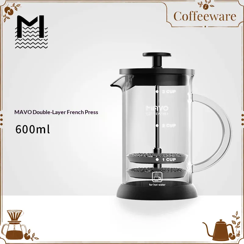 Coffee Tea Pots - MAVO French Press Coffee Maker Double