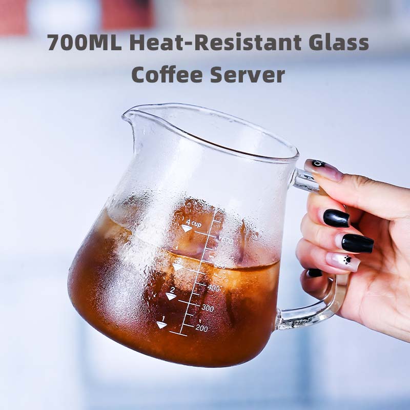 Coffee Tea Pots - New High Borosilicate 700ml Glass Pour
