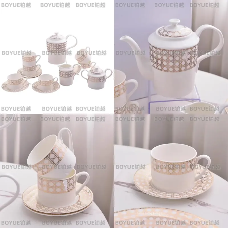 Coffee Tea Uses - Luxury Bone China Coffee Cup Set
