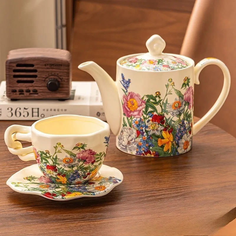 European Vintage Floral Cerami - Coffee Tea Gift Basket review and price