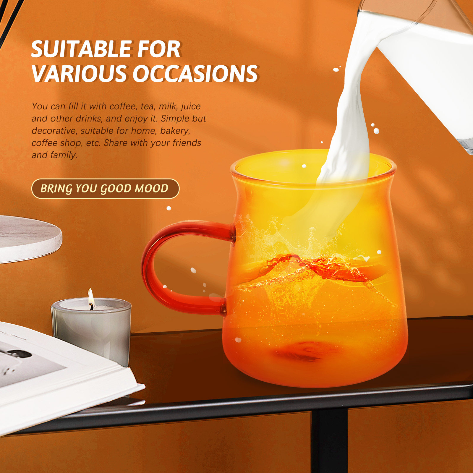 1Set Glass Coffee Cup and Sauc - Coffee Tea Drinks review and price