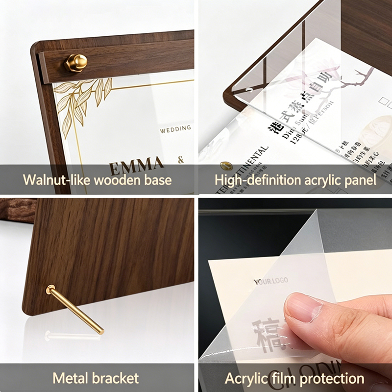 Custom A4/A5 Acrylic Wood Grai - Coffee Tea Shop review and price