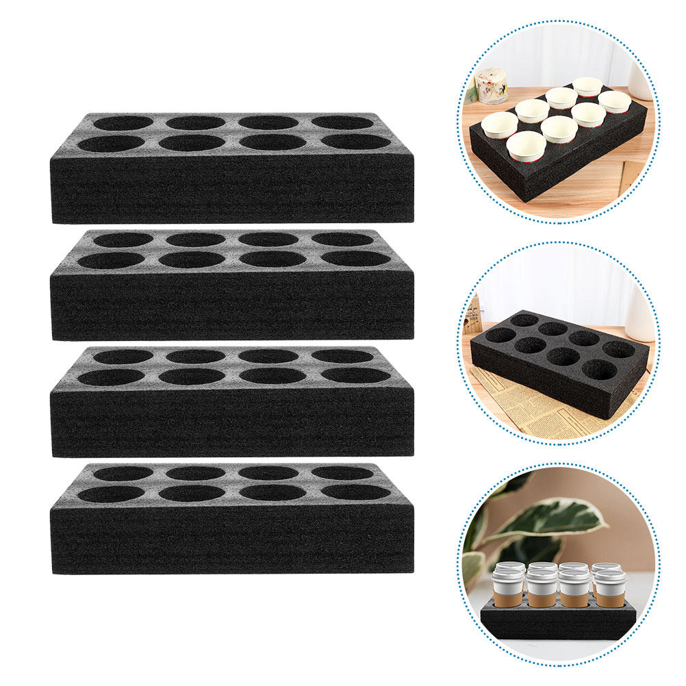 4Pcs 8-Hole Beverage Cup Tray  - Coffee Tea Drinks review and price