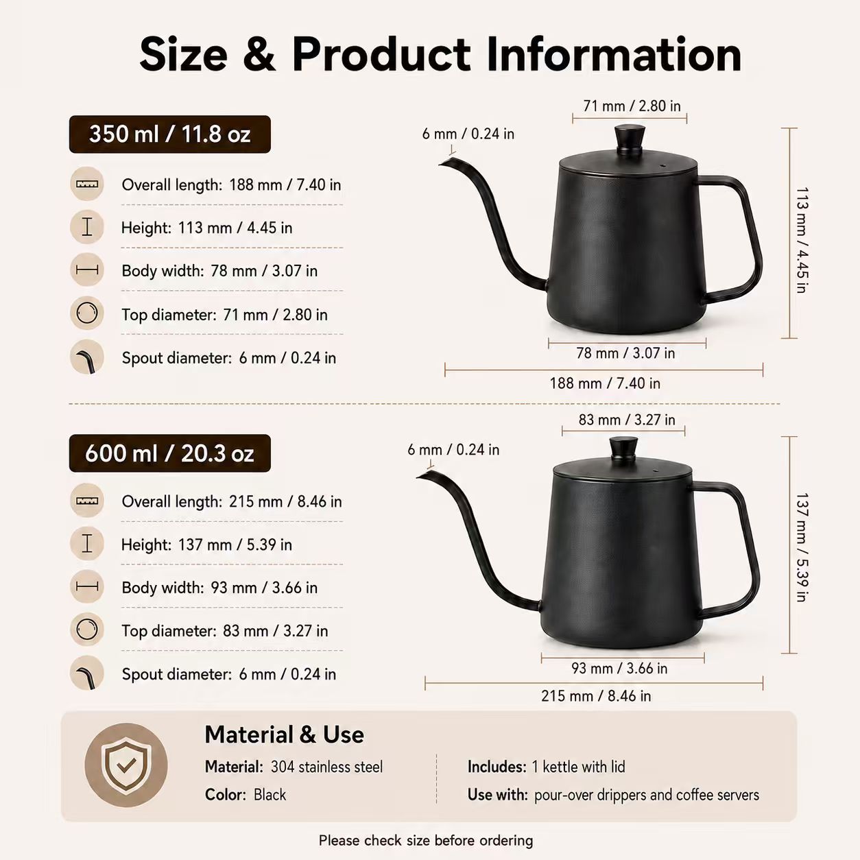 304 Stainless Steel Coffee Pot - Coffee Tea Pots review and price