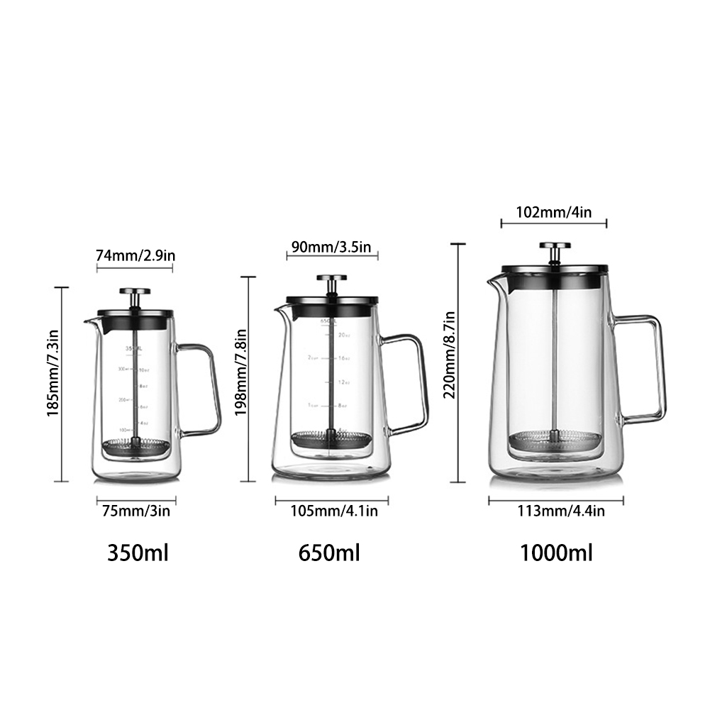 Double Layers French Press Pot - Coffee Tea Pots review and price