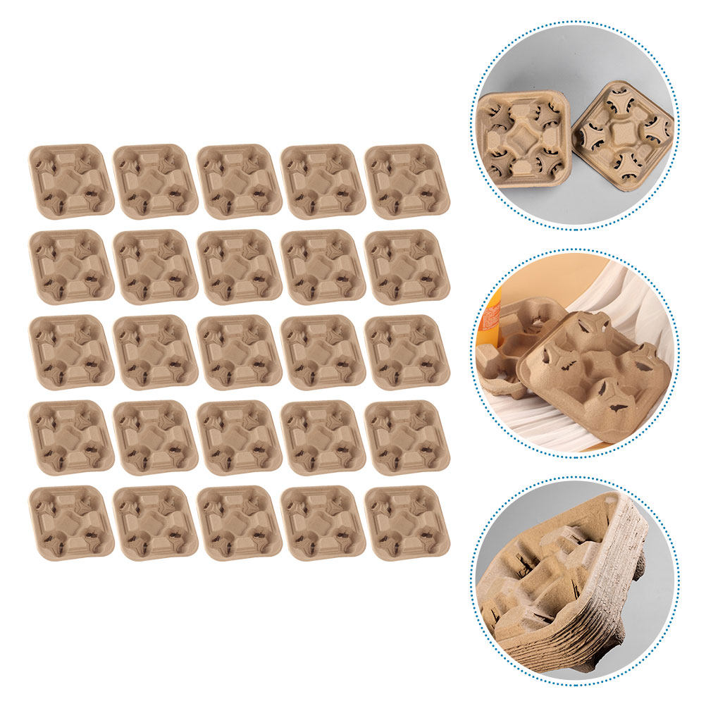 25Pcs Four-Cup Paper Pulp Hold - Coffee Tea Drinks review and price