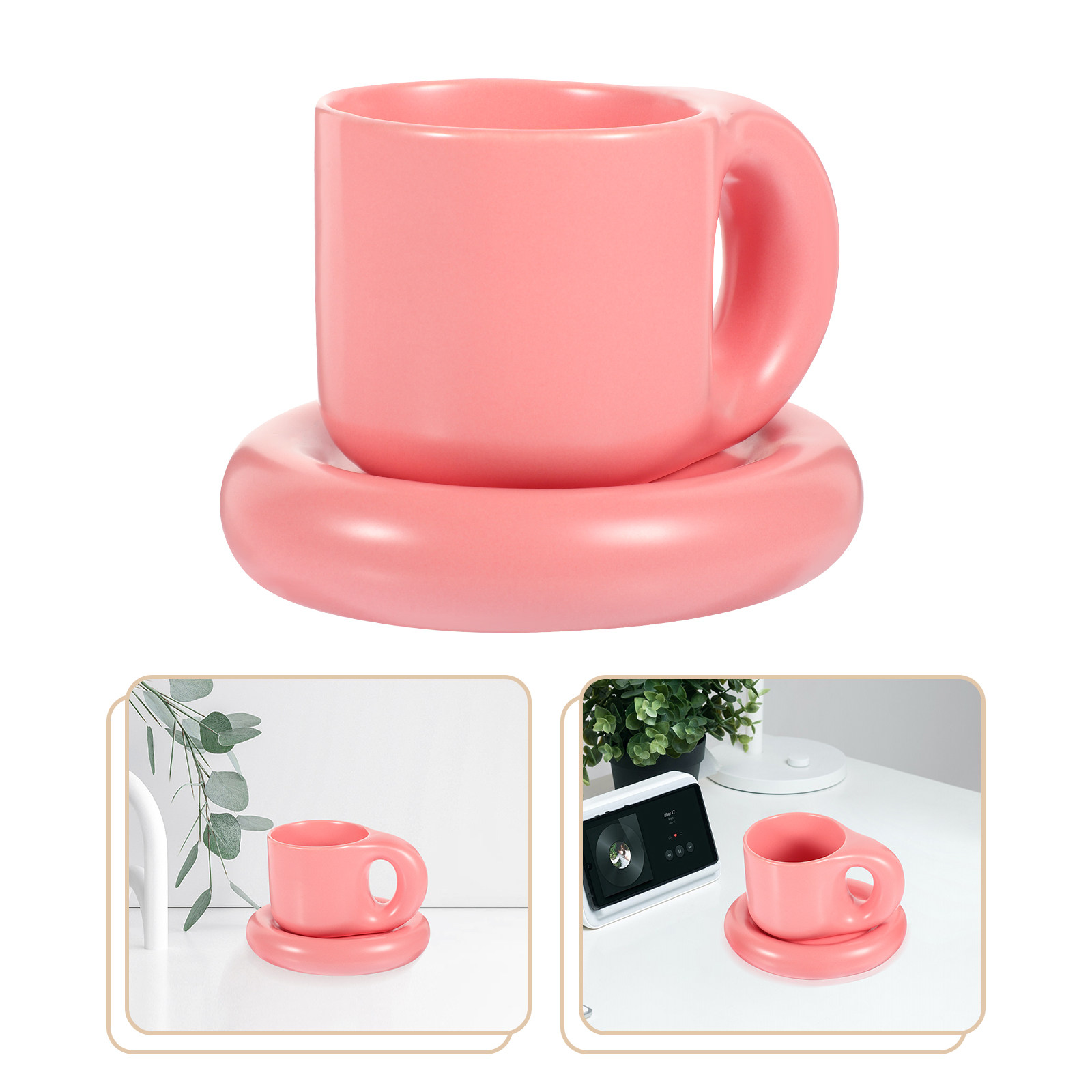 Ceramic Coffee Cup Set with Sa - Coffee Tea Uses review and price